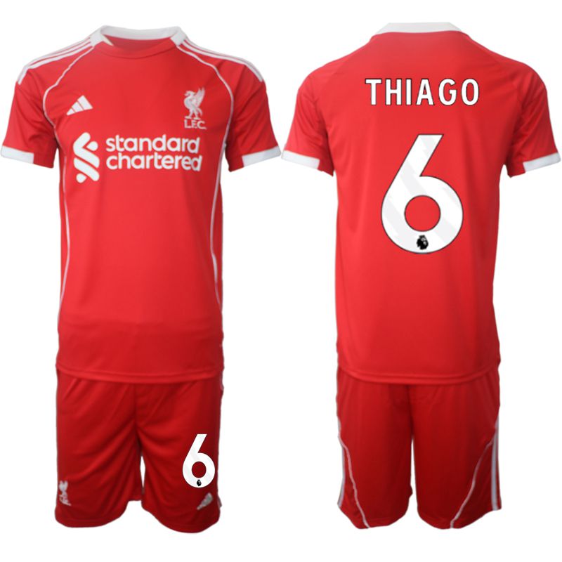 Men 2025-2026 Season Club Liverpool home red #6 Soccer Jersey